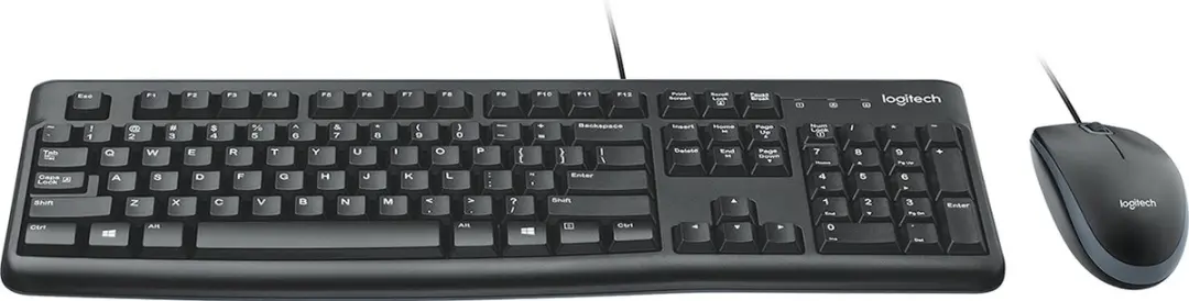 Logitech MK120 Toetsenbord en Muis Set - ISO - Zwart