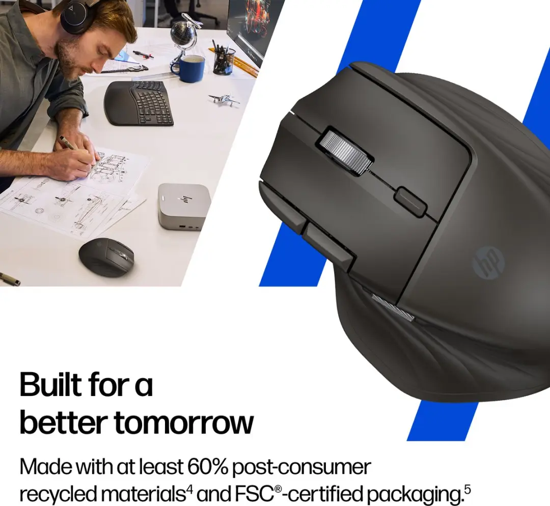 HP Ultra-Fast-Scroll Wireless Mouse 785M B8YX4AA#ABB - Zwart