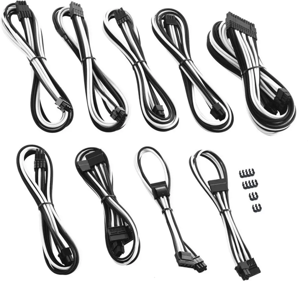 CableMod PRO ModMesh C-Series AXi Hxi RM Kabelkit - Zwart/Wit