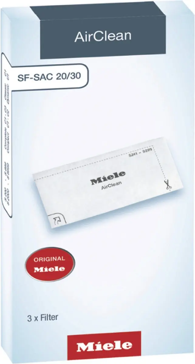 Miele Air-clean-filter SF-SAC20/30 - Stofzuigerfilter - 3 Stuks