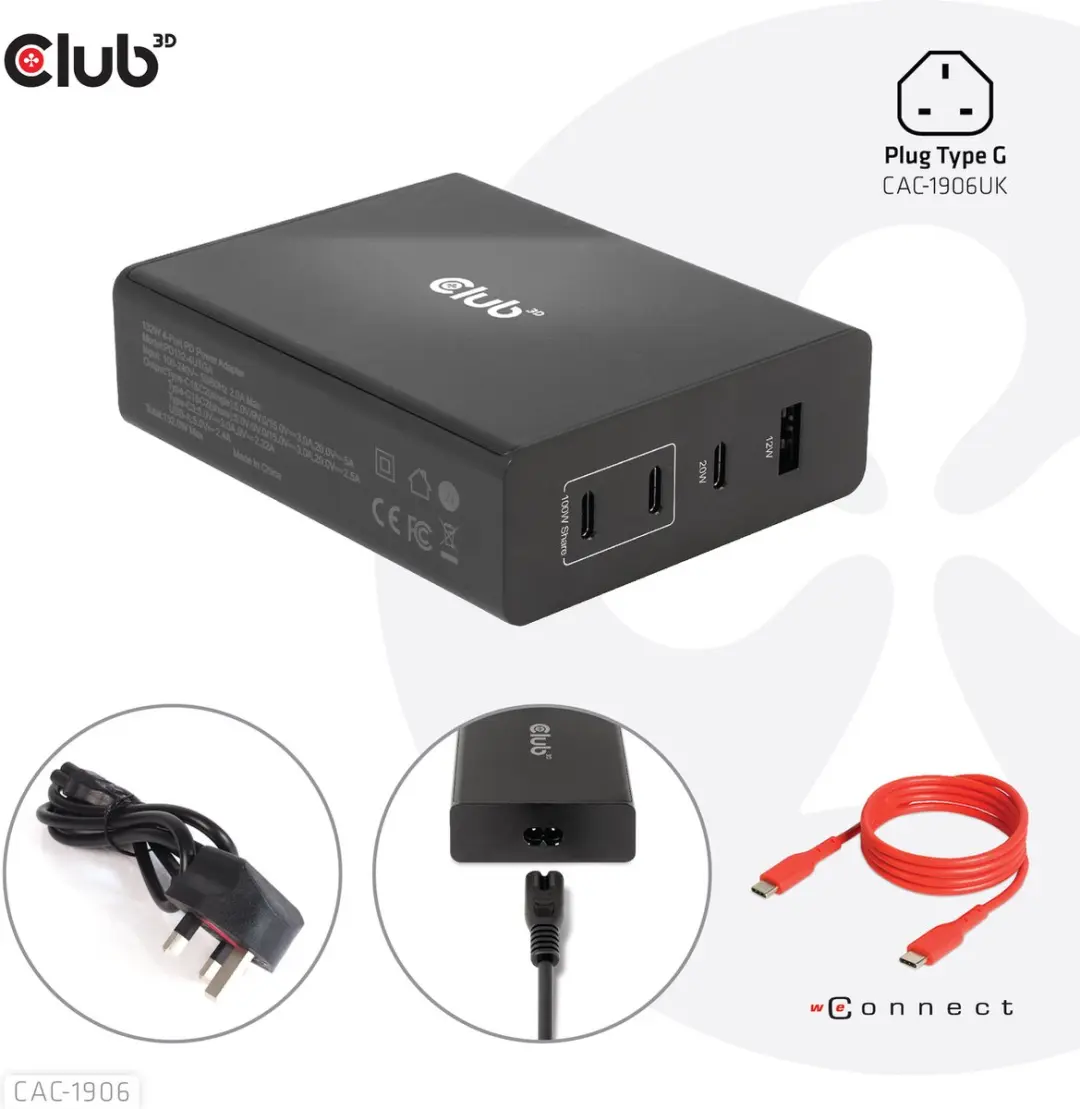 Club3D Travel Charger 132W