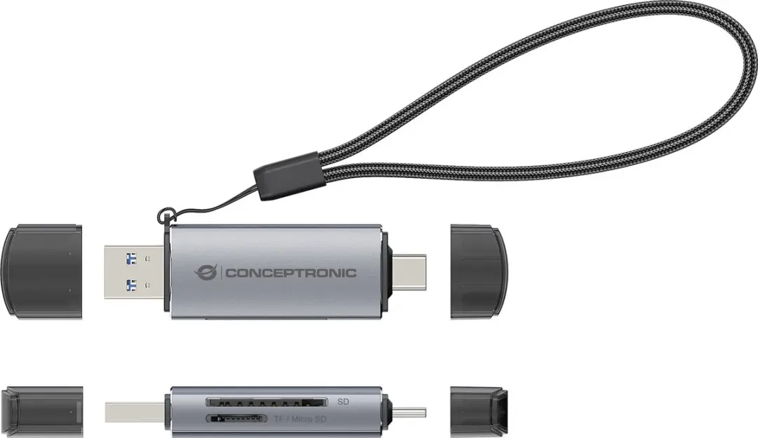 Conceptronic BIAN05G Geheugenkaartlezer - Grijs