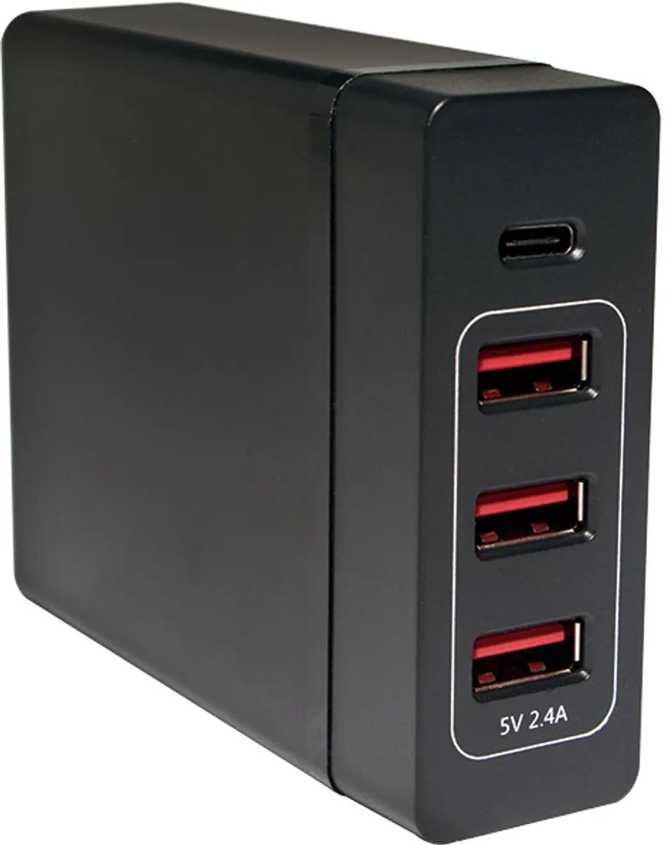 Logilink PA0122 USB Oplader 10200mA - 4x USB-A 1x USB-C Zwart