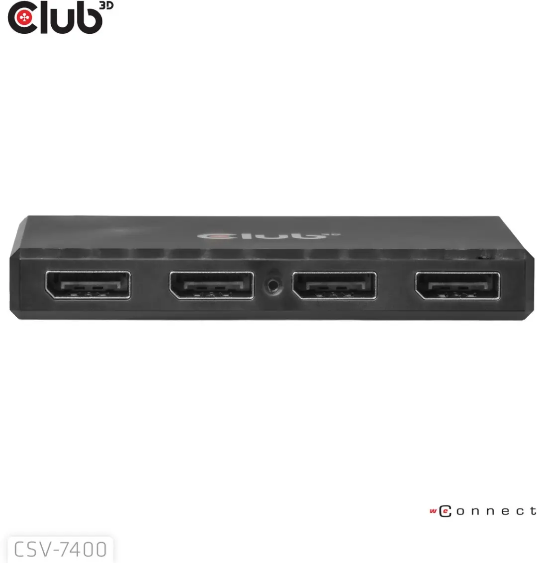 CLUB3D CSV-7400 Quad DisplayPort Hub - 4x DisplayPort