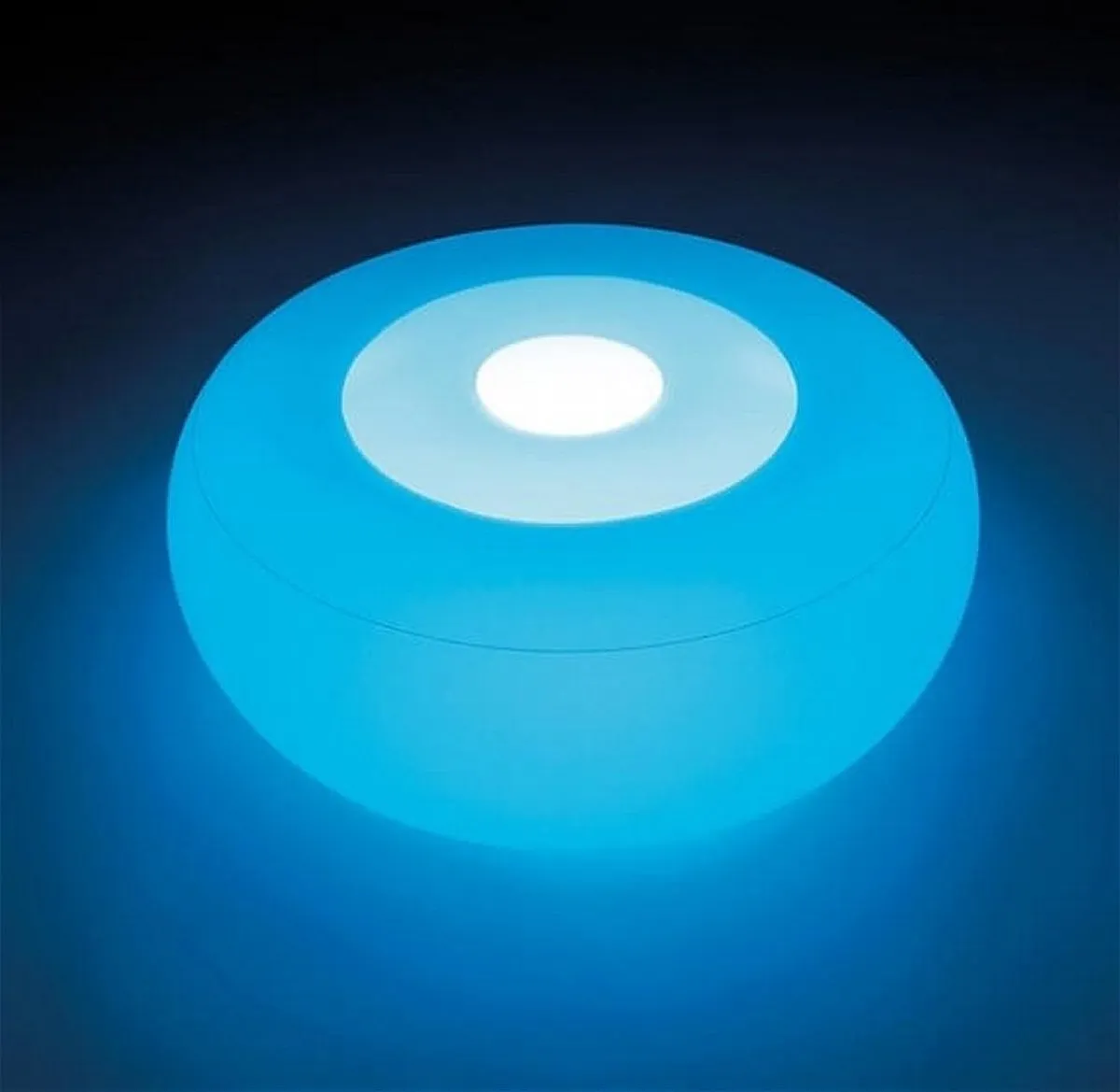 Intex 68697 Opblaasbare LED-Verlichting Poef 33x86cm - Wit