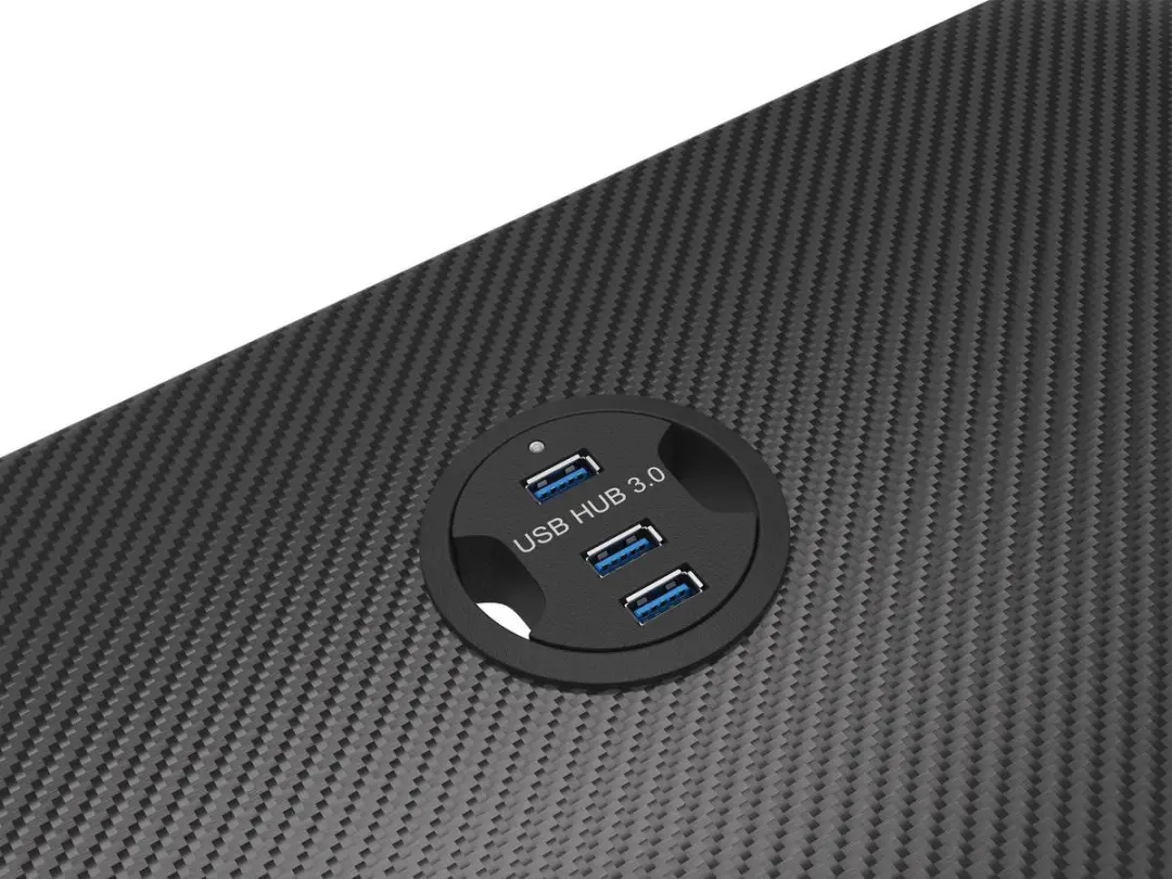 Genesis Holm 200 Carbon Gaming Bureau 60x113cm - RGB LED & USB Hub - afbeelding 6 van 6