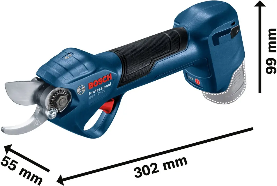 Bosch Professional GGP 12V-25 Snoeischaar - 2x 3.0Ah Accu