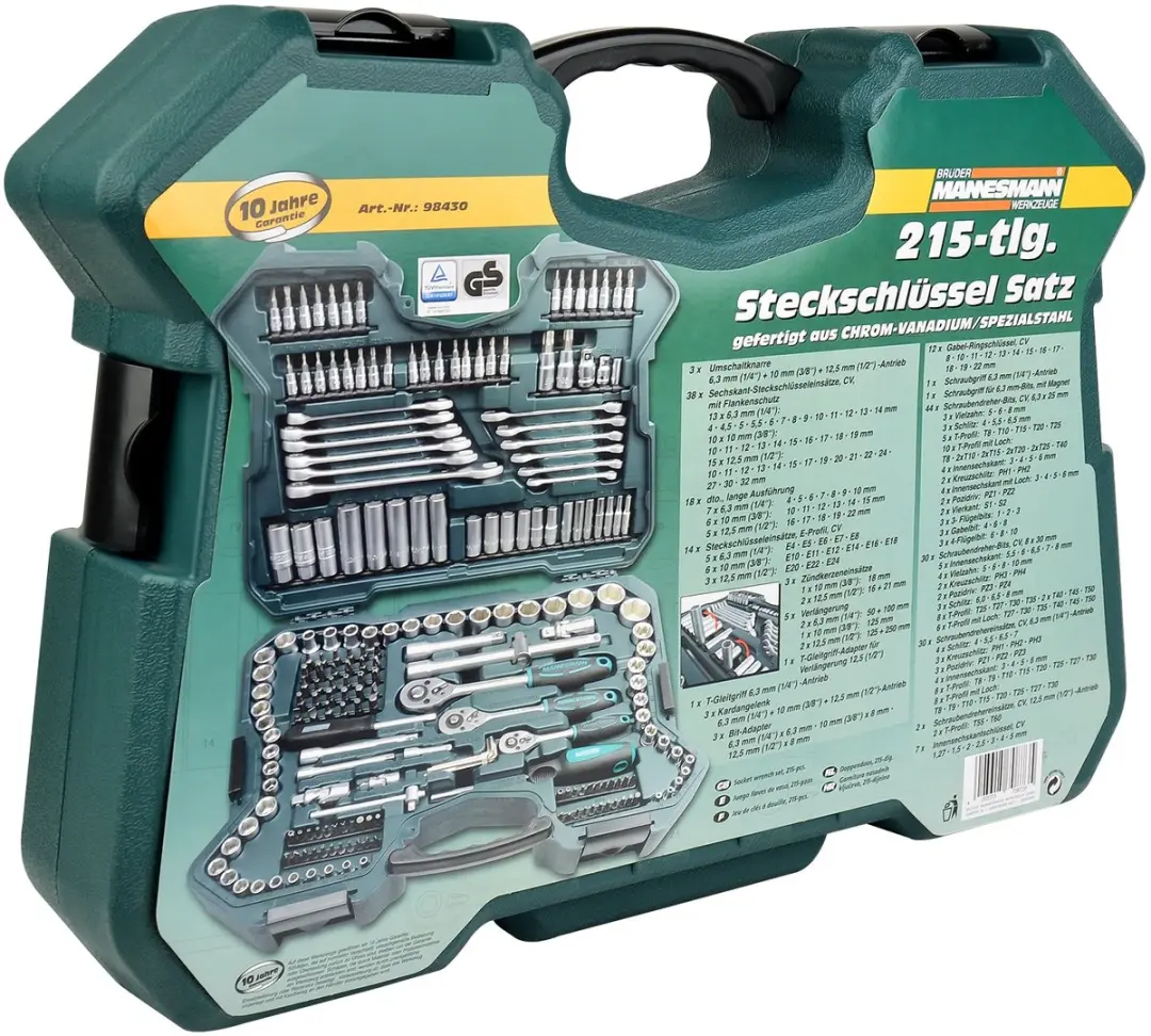 Brüder Mannesmann M98430 Dopsleutelset - 215-delig