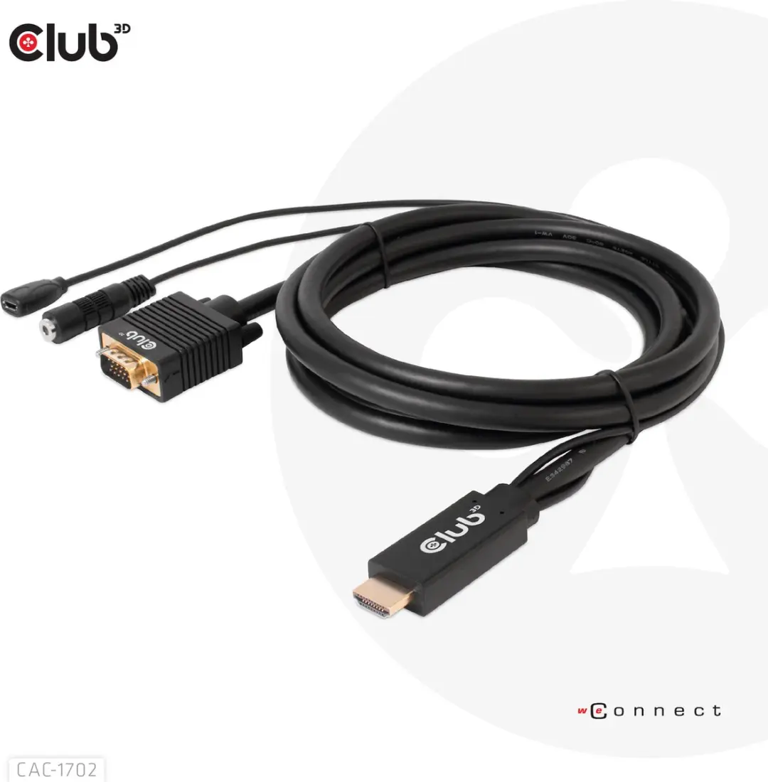 Club3D CAC-1712 HDMI/VGA/Jack/USB Adapterkabel