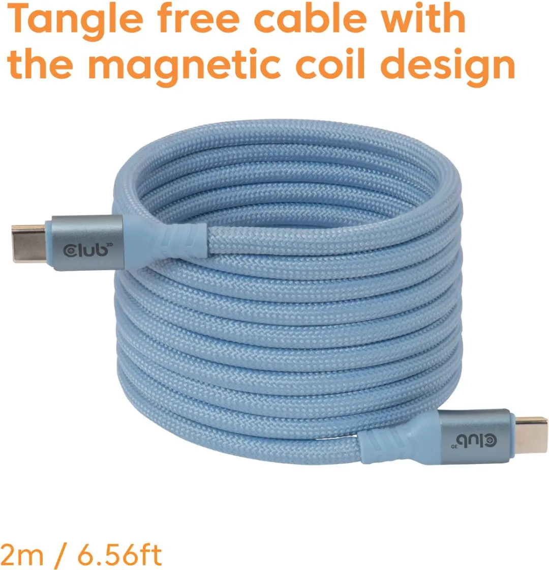 Club 3D USB-C Magnetic-Coil 240W CAC-3030 - Blauw