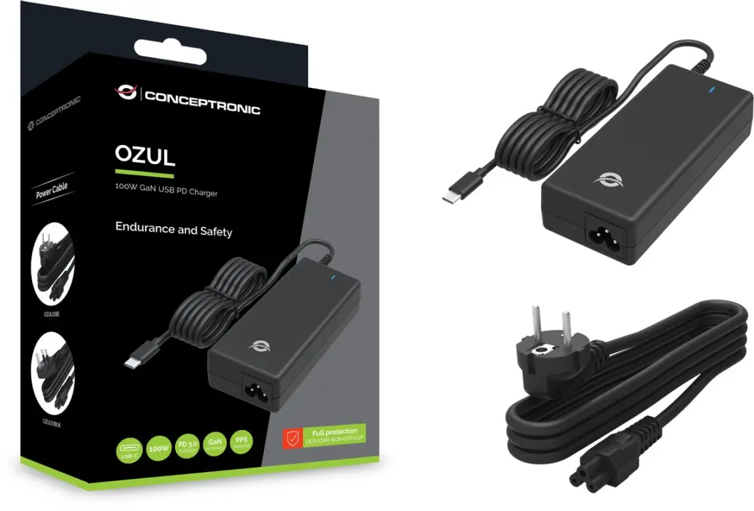 Conceptronic OZUL03BE Netvoeding & Inverter 100W - Zwart