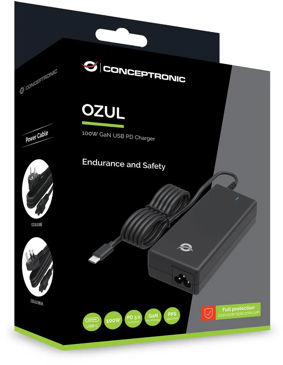 Conceptronic OZUL03BE Netvoeding & Inverter 100W - Zwart