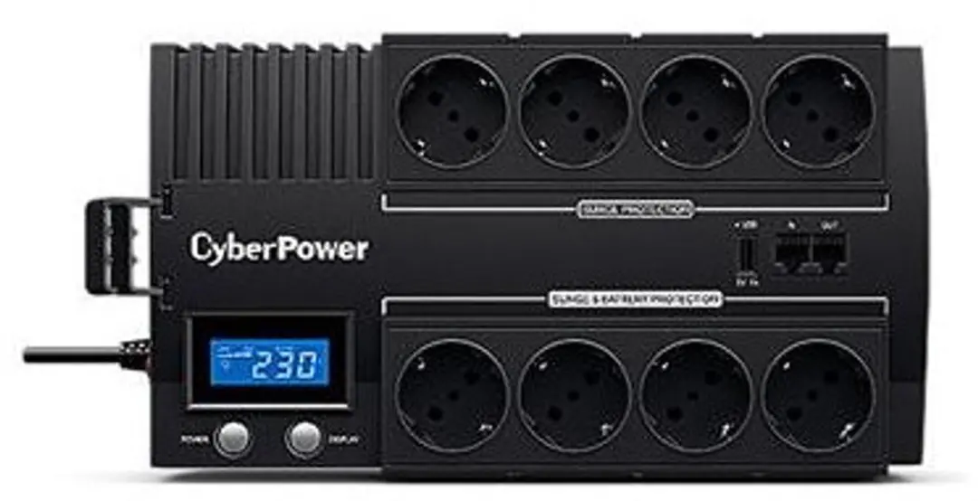 CyberPower BR1000ELCD UPS - 1 kVA 600W - 8 Stopcontacten