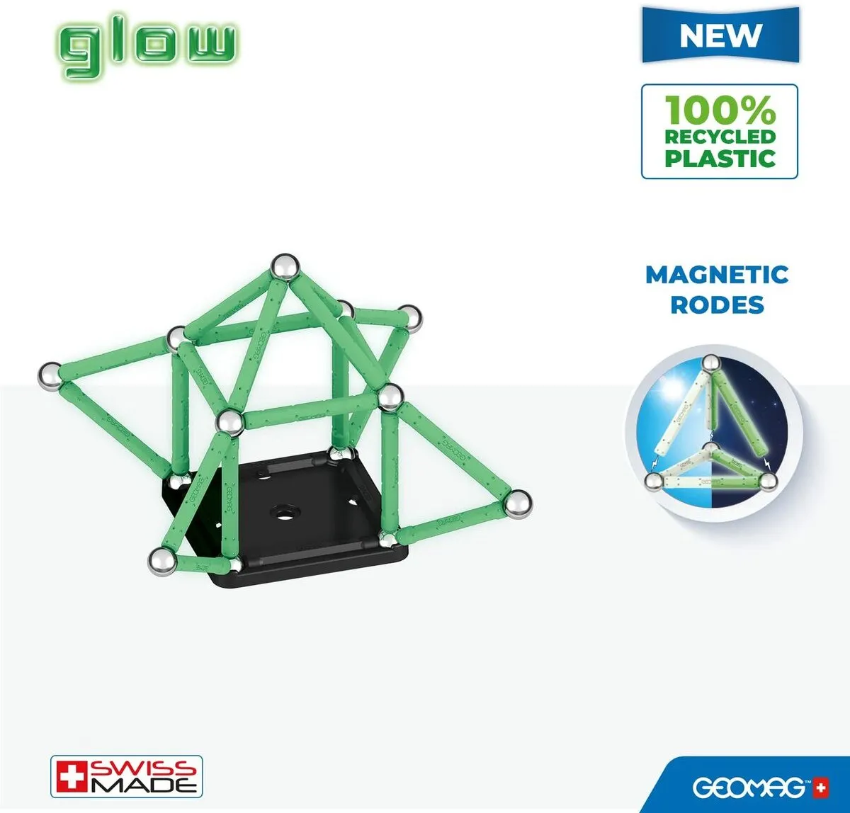 Geomag Glow Constructieset 42-delig - Multikleur
