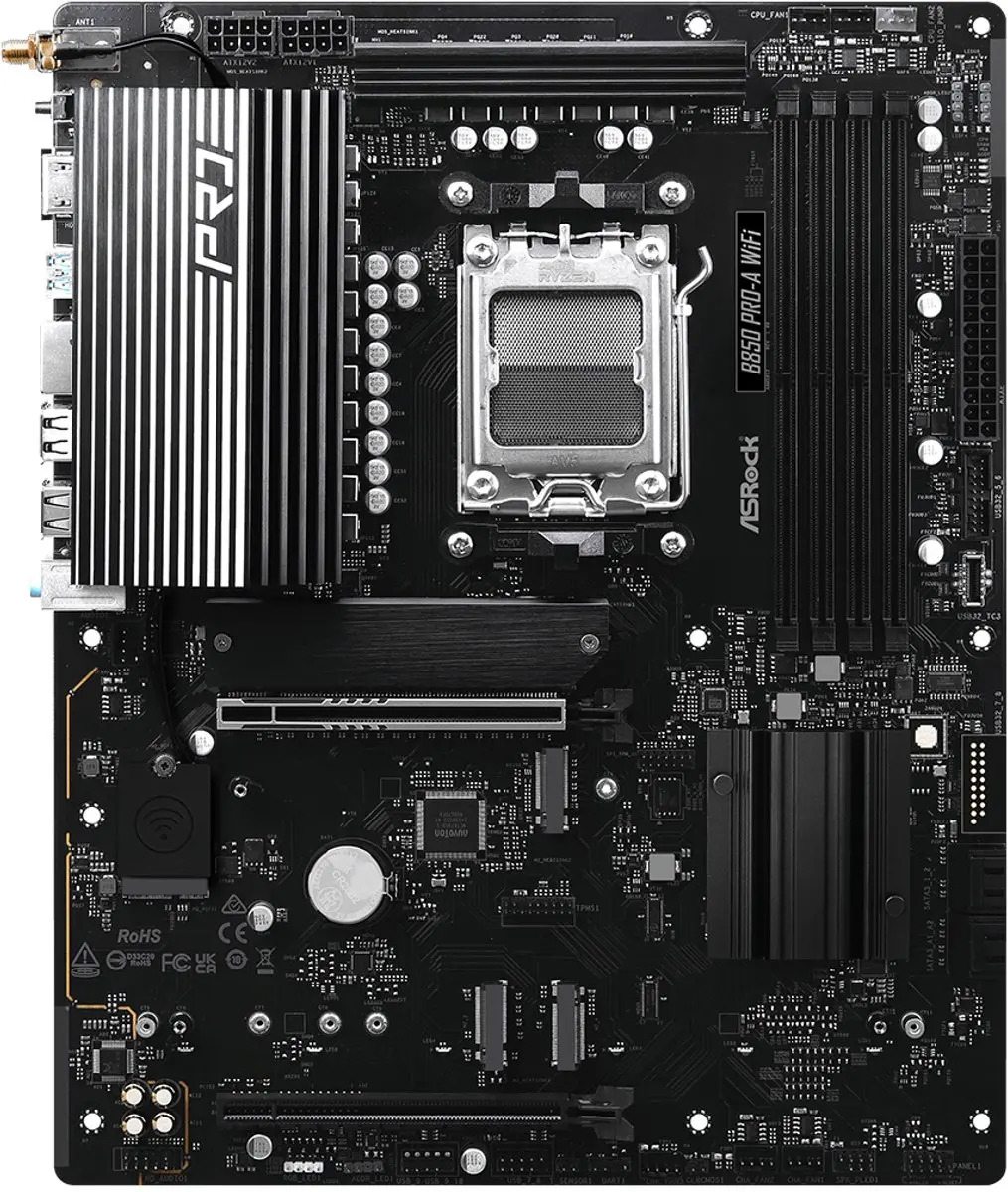 ASRock B850 Pro-A WiFi Moederbord - WiFi/Bluetooth