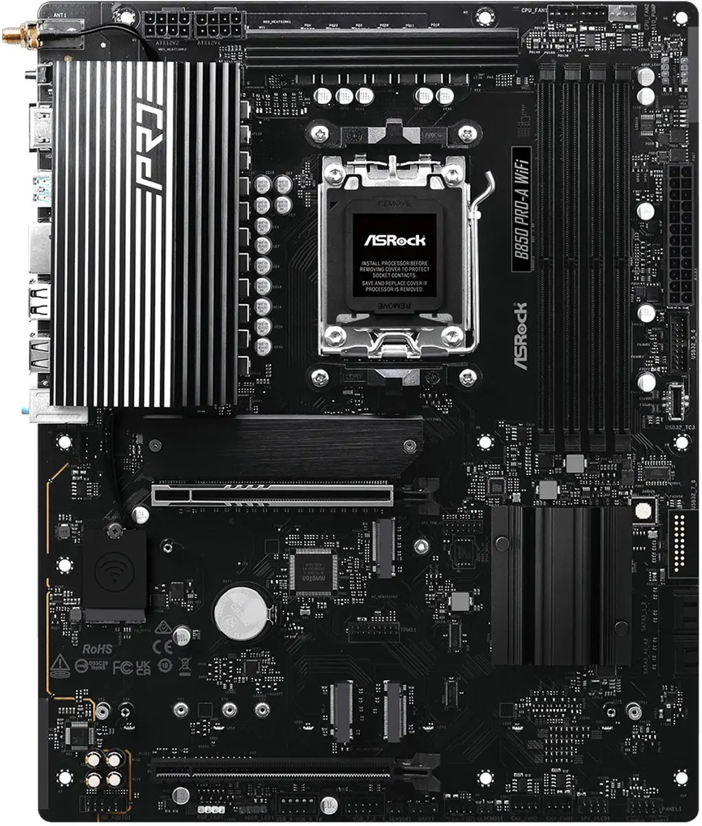 ASRock B850 Pro-A WiFi Moederbord - WiFi/Bluetooth