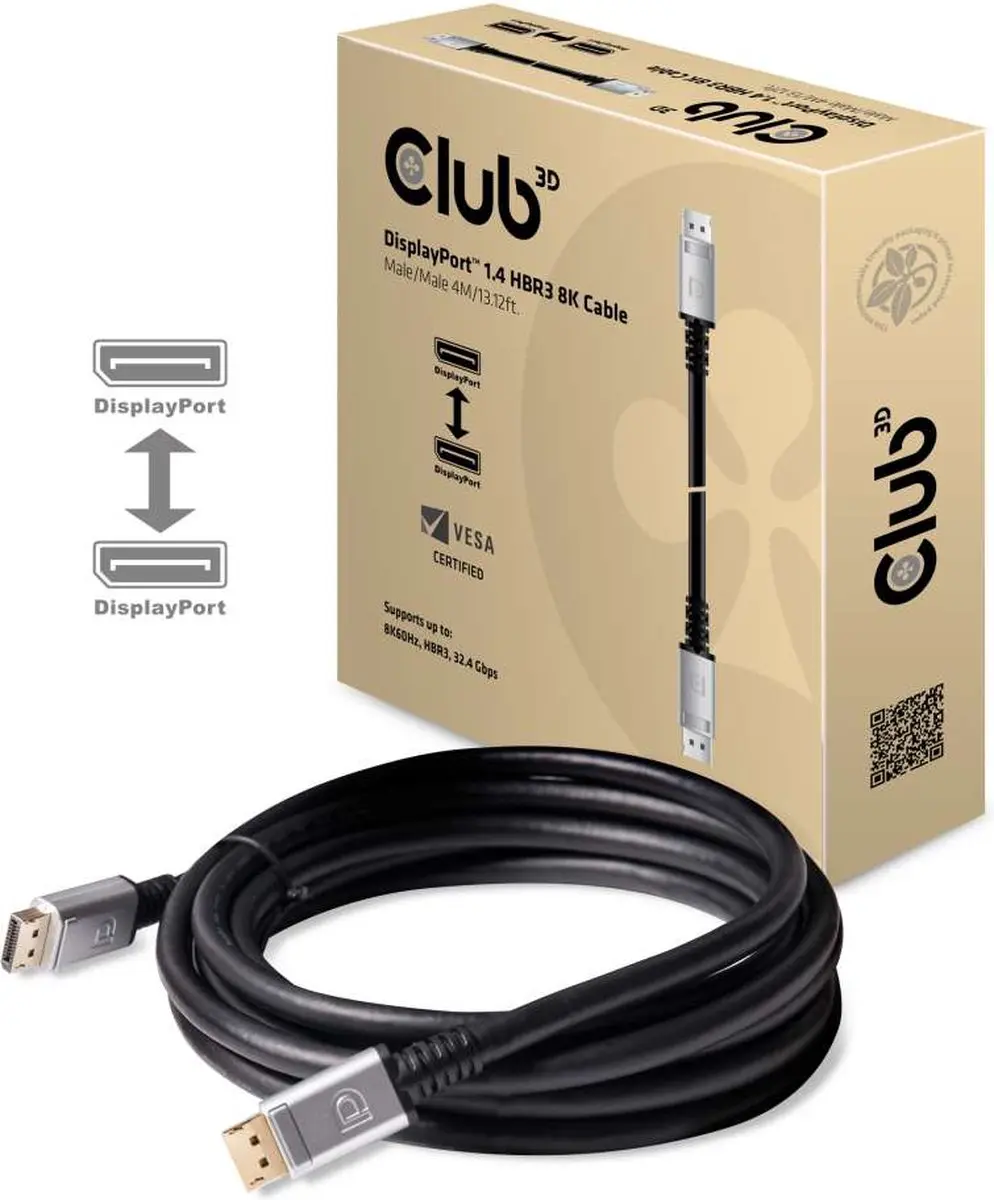 Club 3D DisplayPort 1.4 Kabel 8K 4m