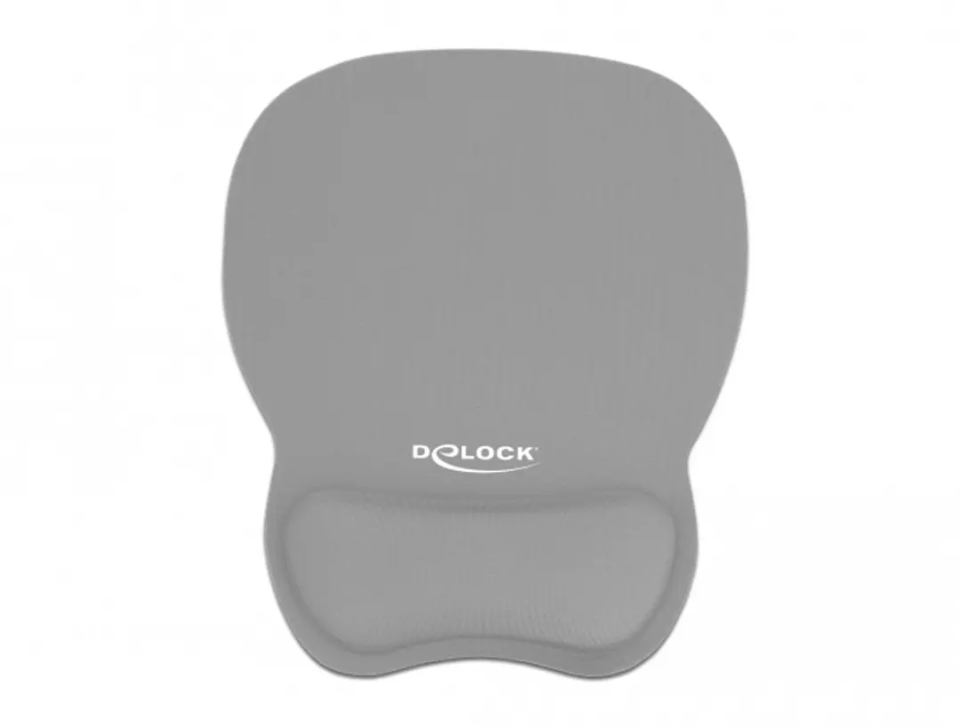 Delock Ergonomisch Muispad met Polssteun - 245x206mm Grijs