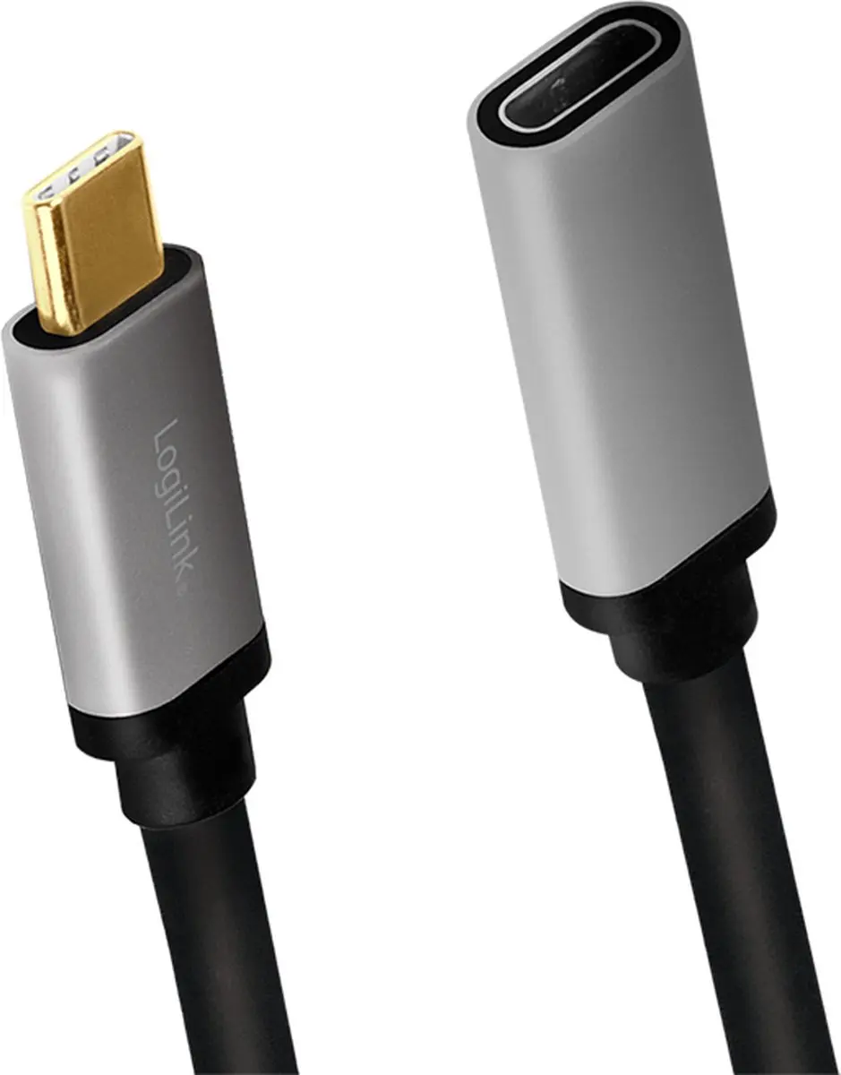 Logilink CUA0105 USB 3.2 Gen 2 Kabel 0,5m - USB-C Zwart/Grijs