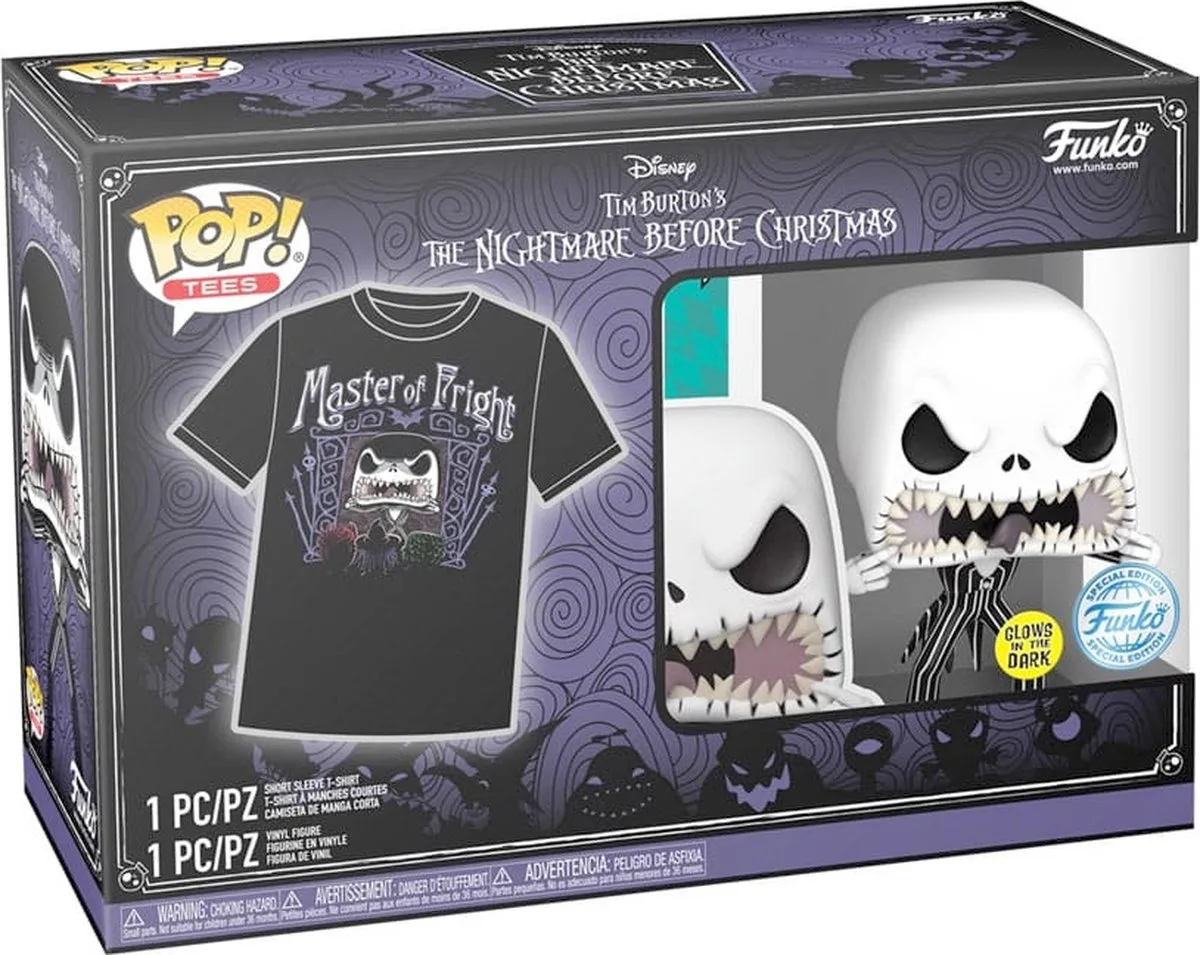 Funko Disney POP! Jack Skellington & T-shirt Set - Zwart