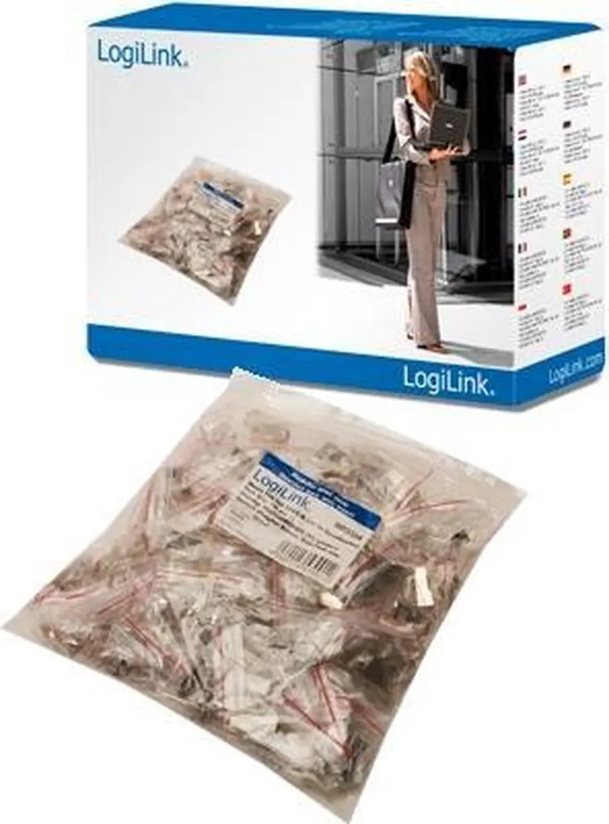 Logilink CAT5e RJ45 Connector - 10 Stuks - Zilver - afbeelding 4 van 6