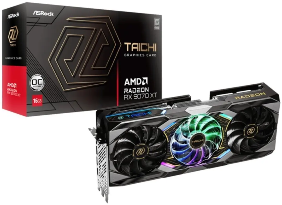 ASRock Radeon RX 9070 XT Taichi OC Videokaart 16GB