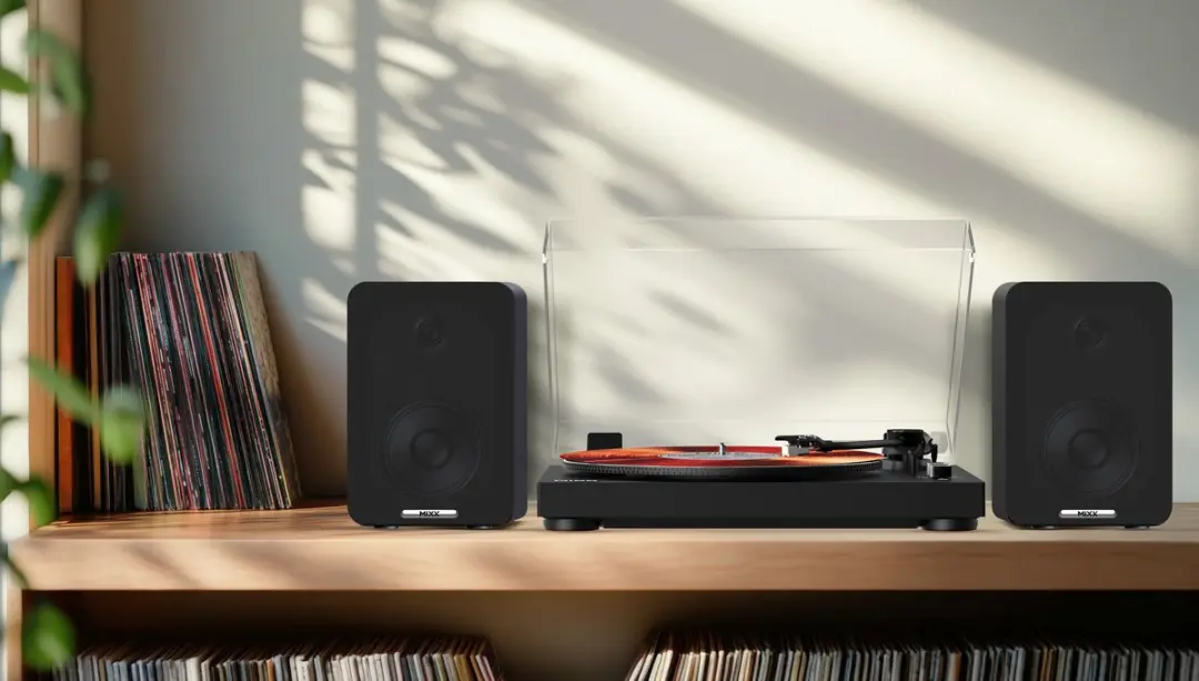 Mixx Analog System 5 MAS-05-BK-488 Platenspeler met Bluetooth Speakers - Zwart - afbeelding 6 van 6