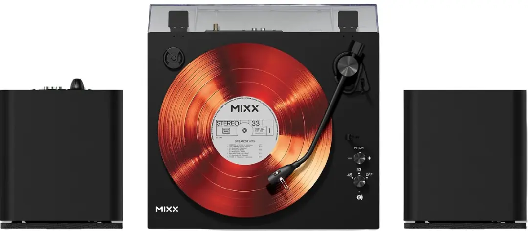 Mixx Analog System 5 MAS-05-BK-488 Platenspeler met Bluetooth Speakers - Zwart