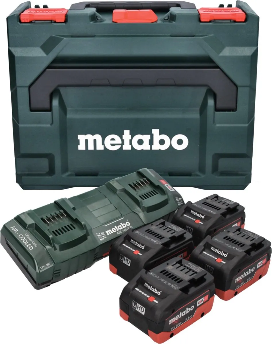 Metabo 685180000 Basisset - 4x LiHD 18V 5,5Ah + ASC 145 DUO Oplader - afbeelding 6 van 6