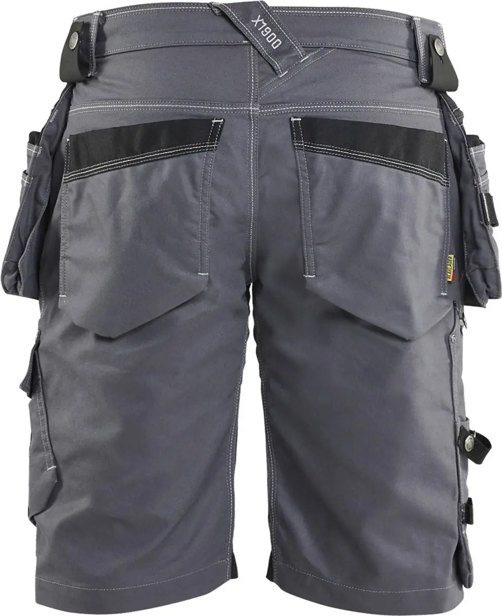Blåkläder Short Denim Stretch X1900 Werkbroek - Medium Grijs/Zwart