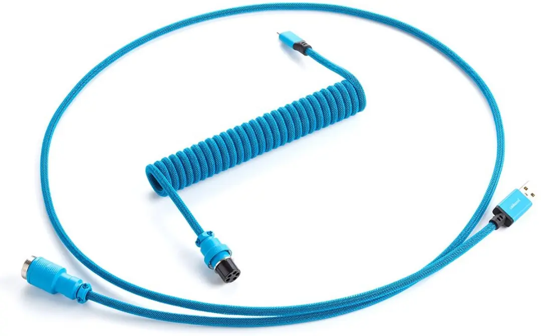 CableMod PRO Coiled Keyboard Cable CM-PKCA-MLBALB-KLB150KLB-R
