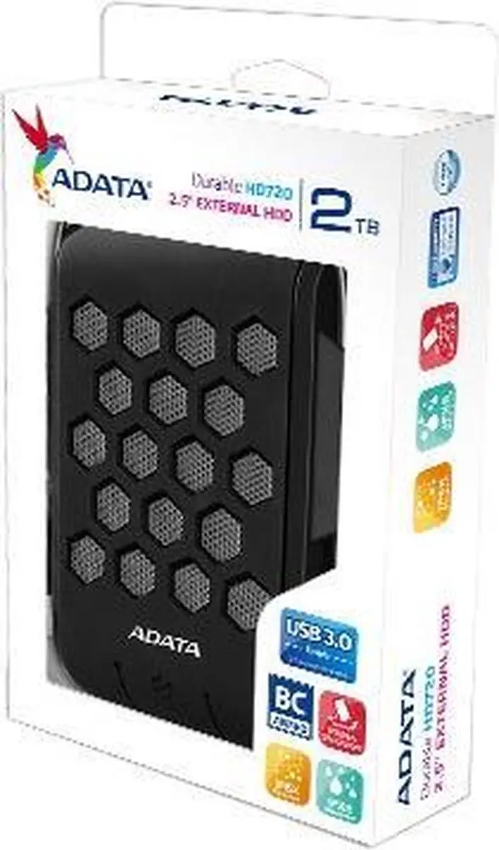 ADATA DashDrive Durable HD720 Externe Harde Schijf 2TB - Zwart