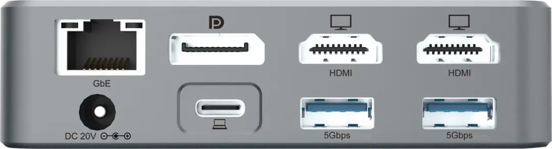 Conceptronic DONN25G Laptopdock - USB 3.2 Gen 2 - Zilver