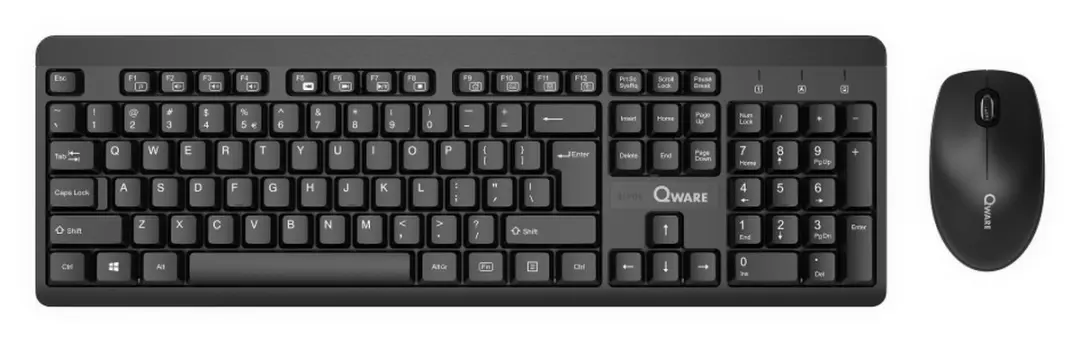 Qware Office Nottingham Draadloos Combo - QW PCB-230BL - Zwart