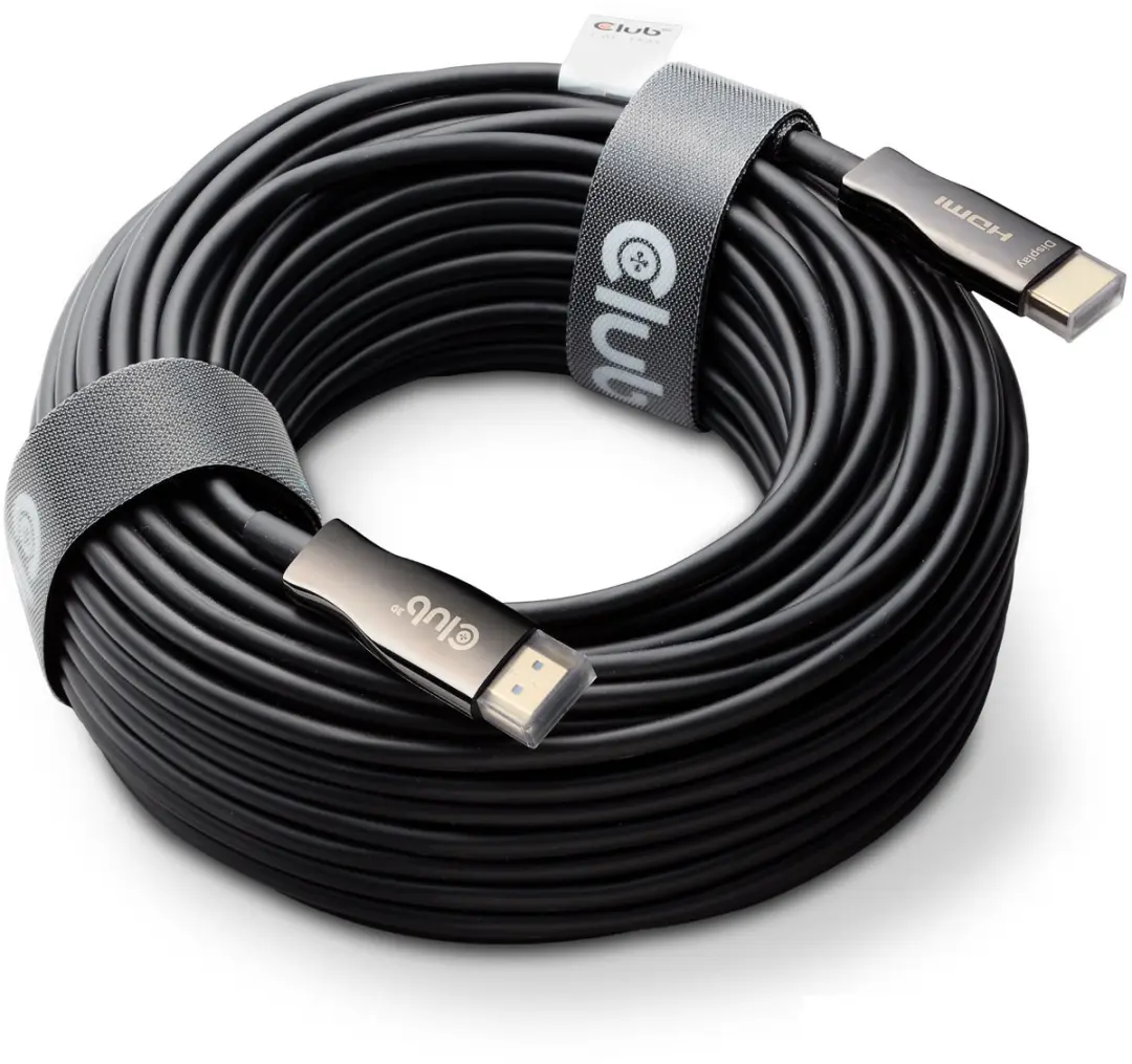 Club3D HDMI Hybrid AOC Kabel CAC-1393 50m - Zwart