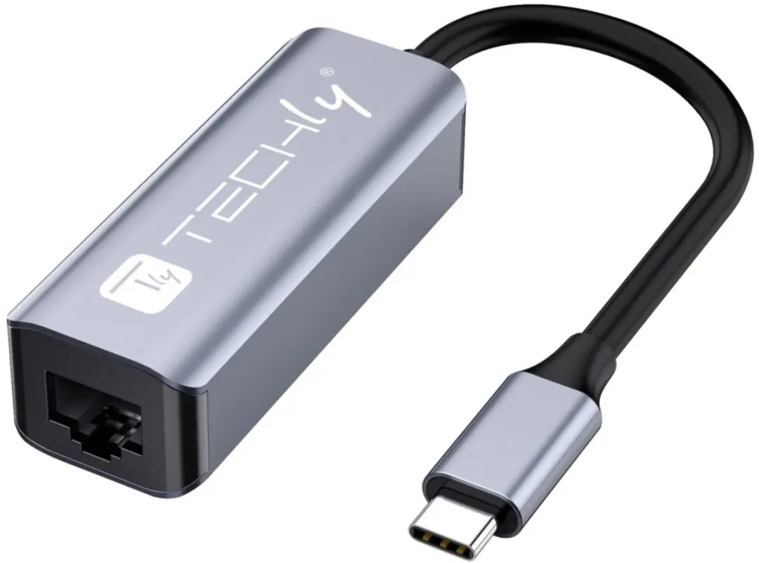 Techly IDATA USB-ETGIGA-CA Laptopdock - USB 3.2 Gen 1 - Zwart/Zilver