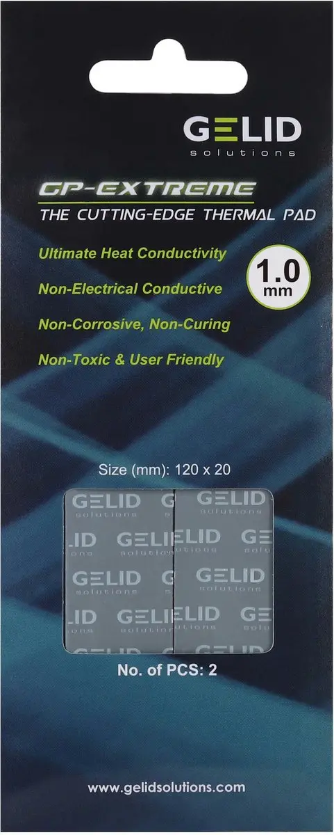 Gelid Solutions GP-Extreme Thermische Mat 120x20x1.0mm - 2 Stuks