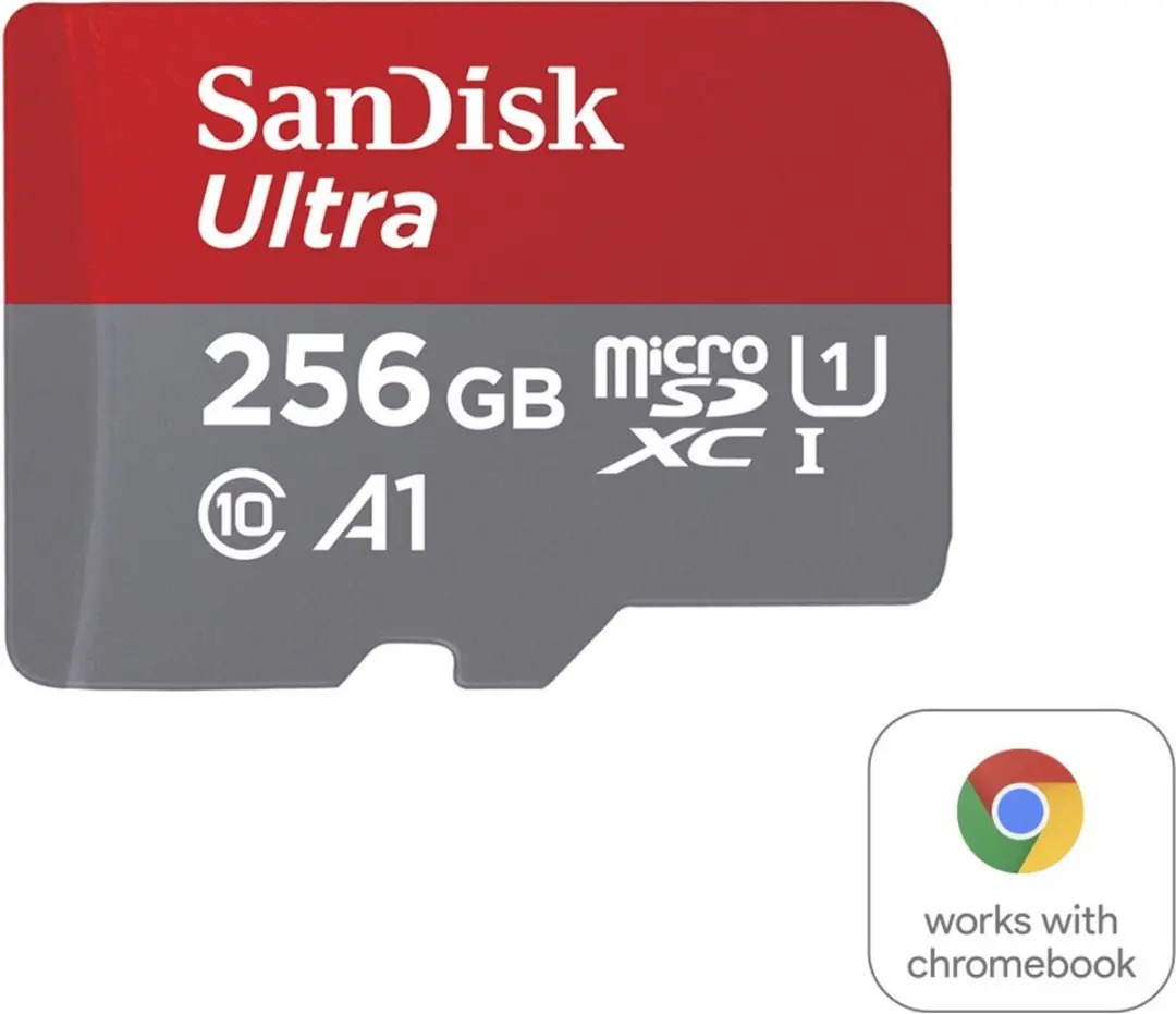 SanDisk MicroSDXC Ultra Android 256GB SDSQUAC-256G-GN6FA - Grijs/Rood