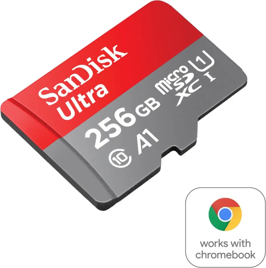 SanDisk MicroSDXC Ultra Android 256GB SDSQUAC-256G-GN6FA - Grijs/Rood