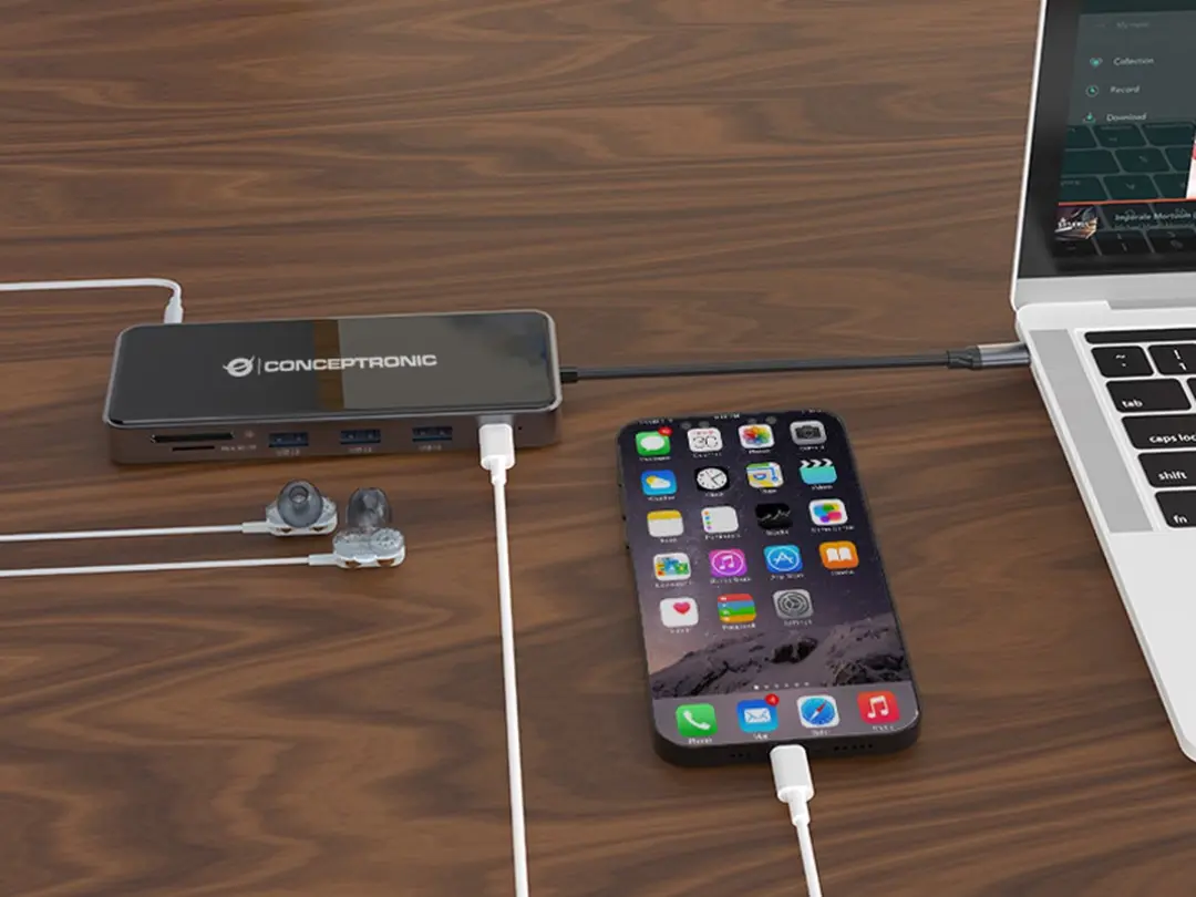 Conceptronic DONN15G USB Hub - 3x USB 2.0/3.0 Grijs