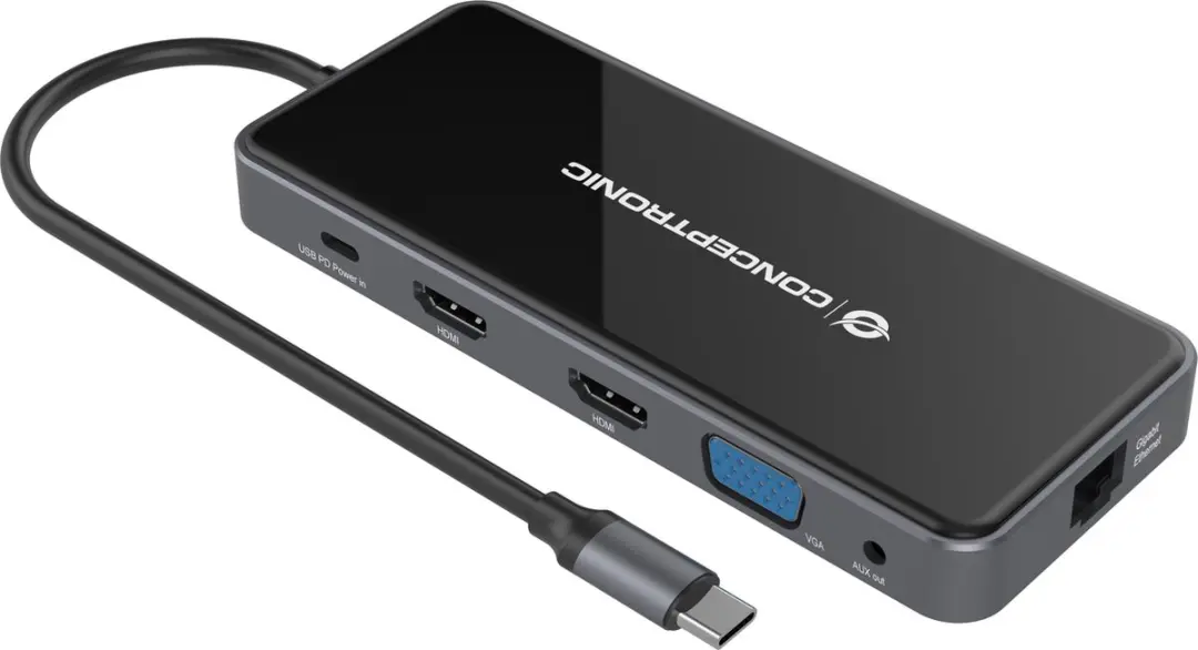 Conceptronic DONN15G USB Hub - 3x USB 2.0/3.0 Grijs
