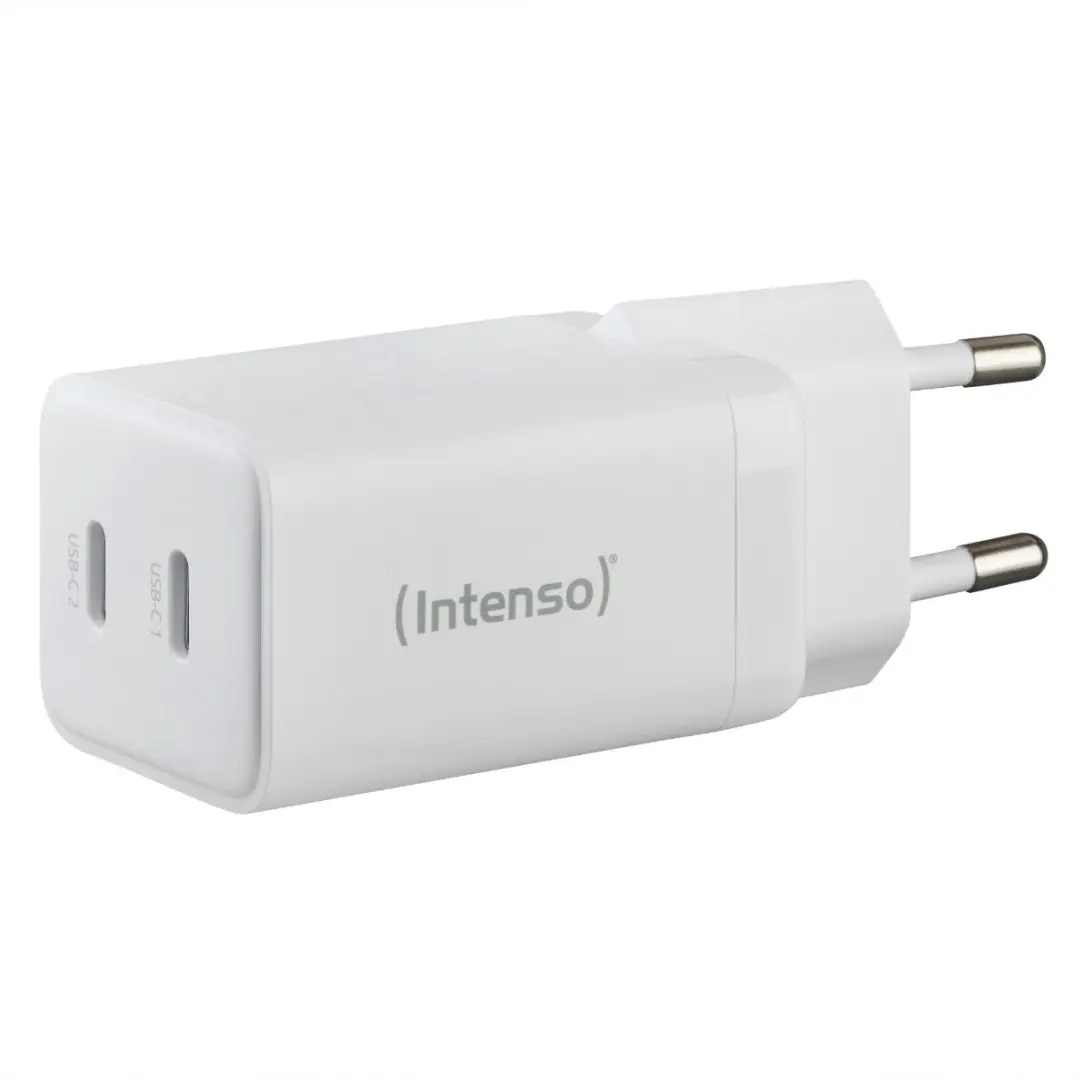 Intenso W40CC 40W USB-C GaN Adapter - 2x USB-C - Wit - afbeelding 6 van 6