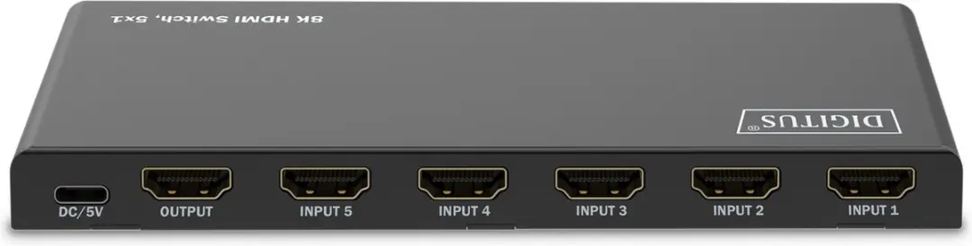 Digitus DS-55334 HDMI Switch 5 Input - 1 Output - Zwart
