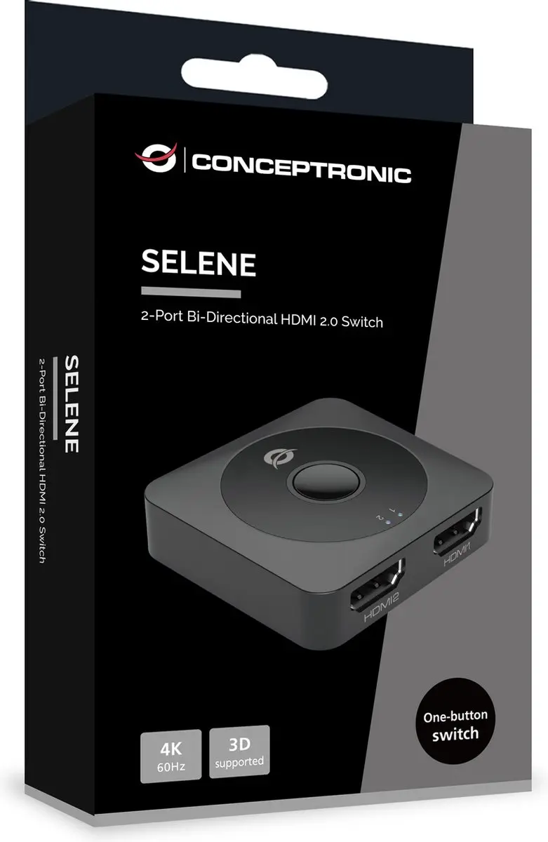 Conceptronic SELENE01B HDMI Video Switch - Zwart