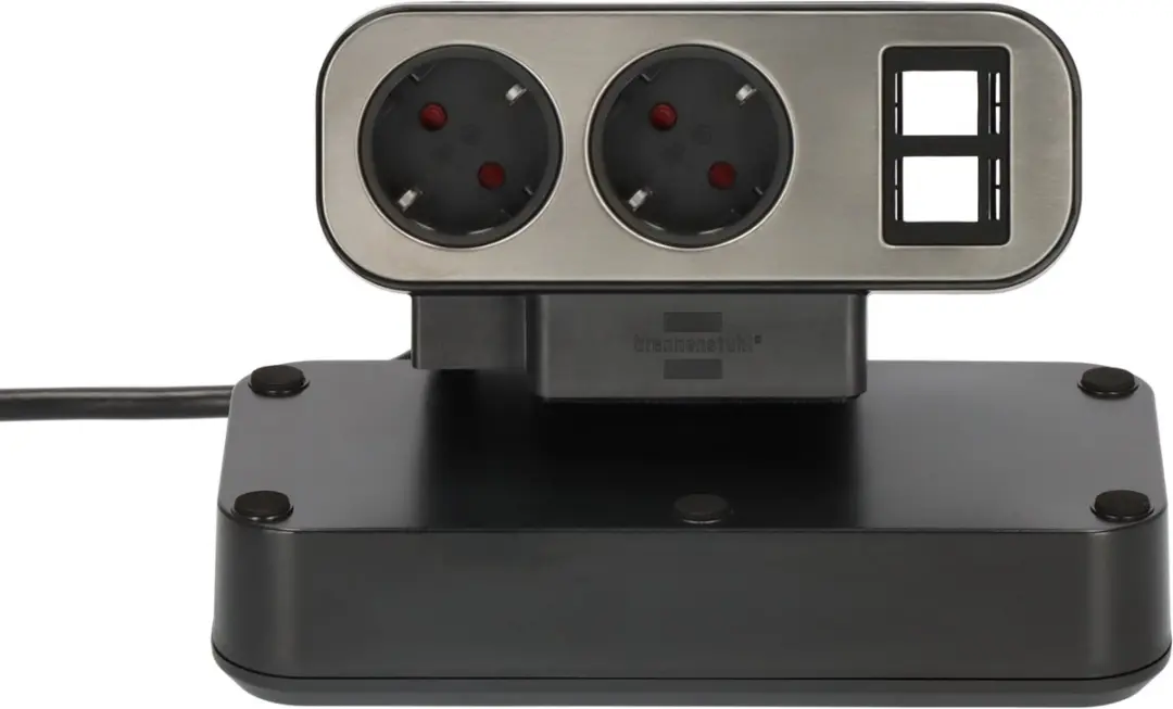 Brennenstuhl Estilo Duplex-stekkerdoos 10x Veiligheidscontactdozen - Zilver/Zwart