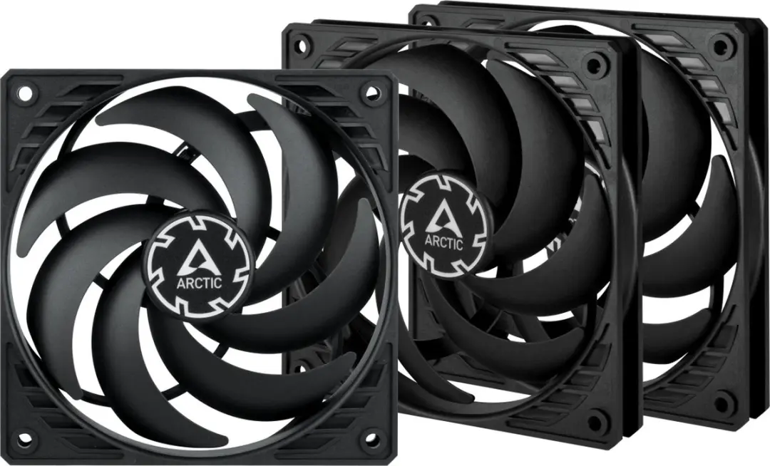 ARCTIC P12 Slim PWM PST Ventilator 120mm - 3 Stuks - Zwart