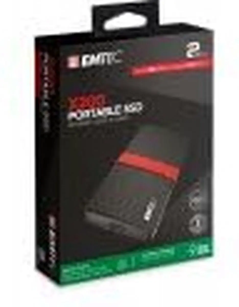 Emtec X200 ECSSD2TX200 SSD 2TB - USB Typ-C 3.2 Gen 1 - Zwart - afbeelding 6 van 6