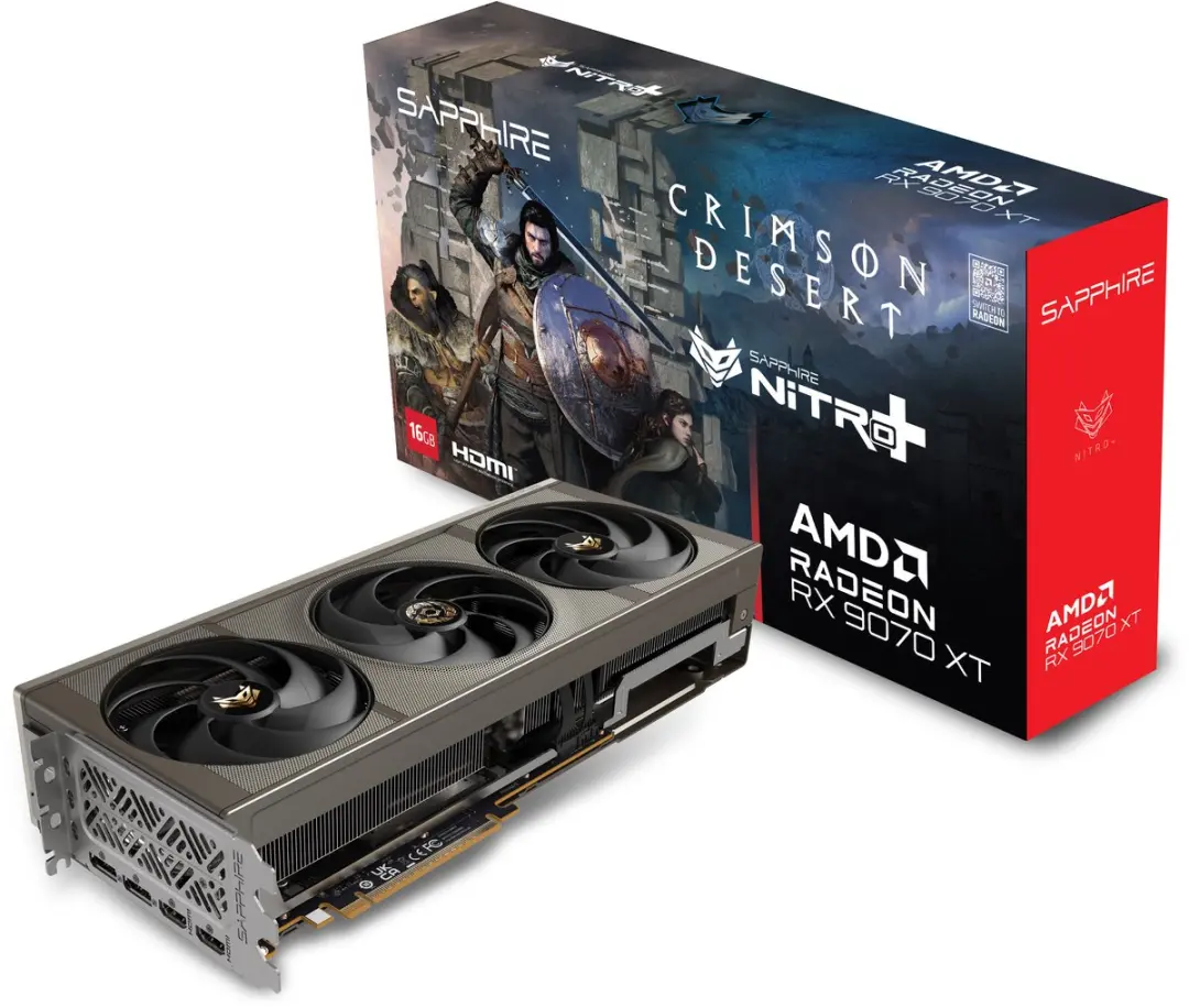 Sapphire Nitro+ Radeon RX 9070 XT OC Grafische Kaart 16GB - Karmijnrood