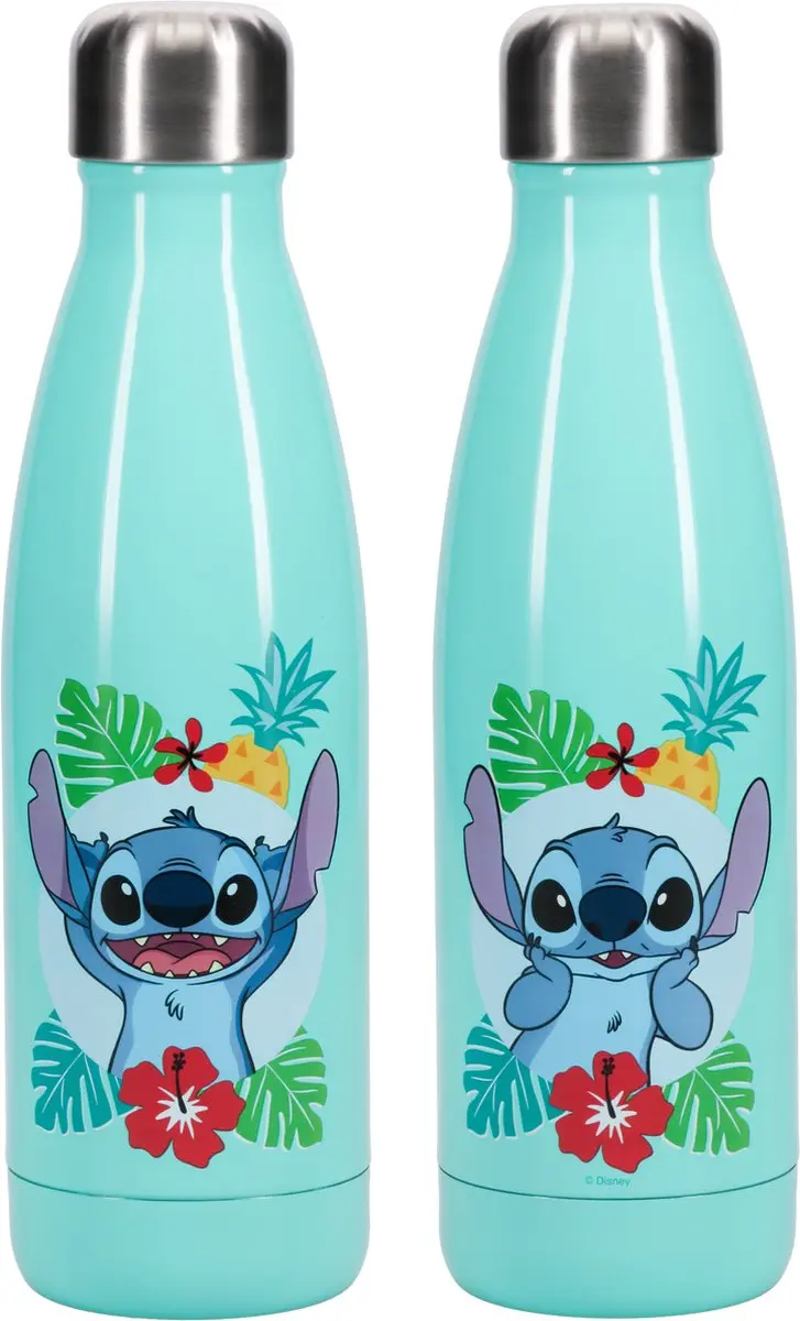 Stitch Waterfles 460ml - Paladone PP10960LS - Blauw/Turkoois