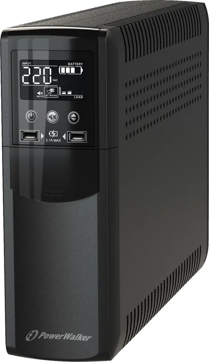 PowerWalker VI 800 CSW UPS - 480W - 8 Stopcontacten - Zwart